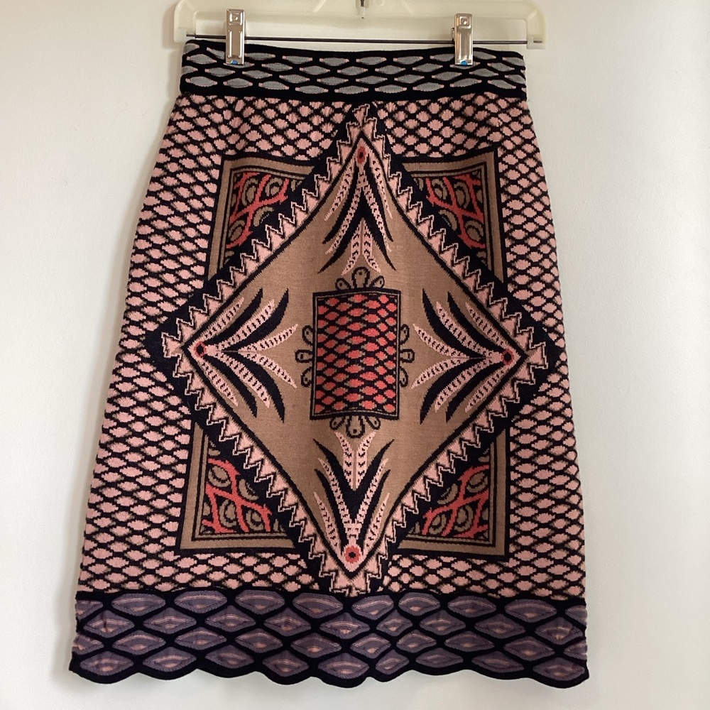 M Missoni Skirt Womens 4 3D Knit Alpaca Blend Iconic Pattern Italy Gossip Girl - Picture 5 of 13